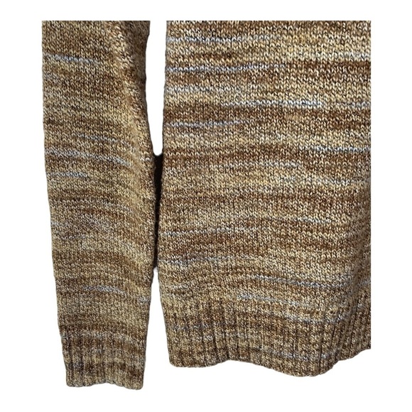 Columbia Women's Size M Brown Cream Tweed Turtle Neck Long Sleeve Sweater - Picture 2 of 10